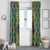 Buffalo Soldiers Christmas Window Curtain with Blue Yellow Plaid Parade Illustration Design - Wonder Print Shop