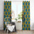 Buffalo Soldiers Christmas Window Curtain with Blue Yellow Plaid Parade Illustration Design - Wonder Print Shop