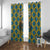 Buffalo Soldiers Christmas Window Curtain with Blue Yellow Plaid Parade Illustration Design - Wonder Print Shop