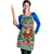 Hungary Christmas Apron with Green Snowflake Pattern Santa Claus Motif - Wonder Print Shop