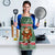 Hungary Christmas Apron with Green Snowflake Pattern Santa Claus Motif - Wonder Print Shop