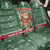 Hungary Christmas Back Car Seat Cover with Green Snowflake Pattern Santa Claus Motif - Wonder Print Shop