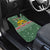 Hungary Christmas Car Mats with Green Snowflake Pattern Santa Claus Motif - Wonder Print Shop
