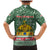 Hungary Christmas Family Matching Mermaid Dress and Hawaiian Shirt with Green Snowflake Pattern Santa Claus Motif - Wonder Print Shop