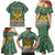 Hungary Christmas Family Matching Mermaid Dress and Hawaiian Shirt with Green Snowflake Pattern Santa Claus Motif - Wonder Print Shop