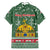 Hungary Christmas Family Matching Mermaid Dress and Hawaiian Shirt with Green Snowflake Pattern Santa Claus Motif - Wonder Print Shop