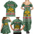 Hungary Christmas Family Matching Summer Maxi Dress and Hawaiian Shirt with Green Snowflake Pattern Santa Claus Motif - Wonder Print Shop