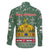Hungary Christmas Family Matching Tank Maxi Dress and Hawaiian Shirt with Green Snowflake Pattern Santa Claus Motif - Wonder Print Shop