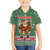 Hungary Christmas Family Matching Tank Maxi Dress and Hawaiian Shirt with Green Snowflake Pattern Santa Claus Motif - Wonder Print Shop