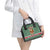 Hungary Christmas Shoulder Handbag with Green Snowflake Pattern Santa Claus Motif - Wonder Print Shop
