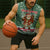 Hungary Christmas Sleeveless Zip Hoodie with Green Snowflake Pattern Santa Claus Motif - Wonder Print Shop