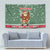 Hungary Christmas Tapestry with Green Snowflake Pattern Santa Claus Motif - Wonder Print Shop