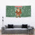 Hungary Christmas Tapestry with Green Snowflake Pattern Santa Claus Motif - Wonder Print Shop
