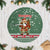 Hungary Christmas Tree Skirt with Green Snowflake Pattern Santa Claus Motif - Wonder Print Shop