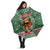 Hungary Christmas Umbrella with Green Snowflake Pattern Santa Claus Motif - Wonder Print Shop