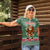 Hungary Christmas Women Polo Shirt with Green Snowflake Pattern Santa Claus Motif - Wonder Print Shop