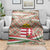 Hungary Christmas Blanket with Red Green Plaid Pattern Crown and Double Cross Motif - Wonder Print Shop
