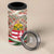 Hungary Christmas 4 in 1 Can Cooler Tumbler with Red Green Plaid Pattern Crown and Double Cross Motif - Wonder Print Shop