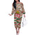 Hungary Christmas Family Matching Off The Shoulder Long Sleeve Dress and Hawaiian Shirt with Red Green Plaid Pattern Crown and Double Cross Motif - Wonder Print Shop