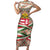 Hungary Christmas Family Matching Short Sleeve Bodycon Dress and Hawaiian Shirt with Red Green Plaid Pattern Crown and Double Cross Motif - Wonder Print Shop