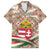 Hungary Christmas Family Matching Summer Maxi Dress and Hawaiian Shirt with Red Green Plaid Pattern Crown and Double Cross Motif - Wonder Print Shop