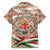 Hungary Christmas Family Matching Summer Maxi Dress and Hawaiian Shirt with Red Green Plaid Pattern Crown and Double Cross Motif - Wonder Print Shop