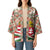 Hungary Christmas Kimono with Red Green Plaid Pattern Crown and Double Cross Motif - Wonder Print Shop