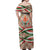 Hungary Christmas Off Shoulder Maxi Dress with Red Green Plaid Pattern Crown and Double Cross Motif - Wonder Print Shop