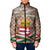 Hungary Christmas Padded Jacket with Red Green Plaid Pattern Crown and Double Cross Motif - Wonder Print Shop