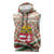 Hungary Christmas Sleeveless Hoodie with Red Green Plaid Pattern Crown and Double Cross Motif - Wonder Print Shop