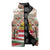 Hungary Christmas Sleeveless Puffer Jacket with Red Green Plaid Pattern Crown and Double Cross Motif - Wonder Print Shop