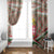 Hungary Christmas Window Curtain with Red Green Plaid Pattern Crown and Double Cross Motif - Wonder Print Shop