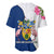 Turks and Caicos Islands Baseball Jersey with Flamingos Floral Pattern and National Crest Design - Wonder Print Shop