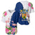 Turks and Caicos Islands Baseball Jersey with Flamingos Floral Pattern and National Crest Design - Wonder Print Shop