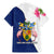 Turks and Caicos Islands Family Matching Mermaid Dress and Hawaiian Shirt with Flamingos Floral Pattern and National Crest Design - Wonder Print Shop