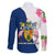 Turks and Caicos Islands Family Matching Off Shoulder Maxi Dress and Hawaiian Shirt with Flamingos Floral Pattern and National Crest Design - Wonder Print Shop