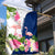 Turks and Caicos Islands Garden Flag with Flamingos Floral Pattern and National Crest Design - Wonder Print Shop