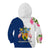 Turks and Caicos Islands Kid Hoodie with Flamingos Floral Pattern and National Crest Design - Wonder Print Shop