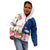 Turks and Caicos Islands Kid Hoodie with Flamingos Floral Pattern and National Crest Design - Wonder Print Shop