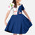 Turks and Caicos Islands Kid Short Sleeve Dress with Flamingos Floral Pattern and National Crest Design - Wonder Print Shop
