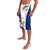 Turks and Caicos Islands Lavalava with Flamingos Floral Pattern and National Crest Design - Wonder Print Shop