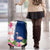 Turks and Caicos Islands Luggage Cover with Flamingos Floral Pattern and National Crest Design - Wonder Print Shop