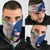 Turks and Caicos Islands Neck Gaiter with Flamingos Floral Pattern and National Crest Design - Wonder Print Shop