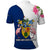 Turks and Caicos Islands Polo Shirt with Flamingos Floral Pattern and National Crest Design - Wonder Print Shop