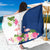 Turks and Caicos Islands Sarong with Flamingos Floral Pattern and National Crest Design - Wonder Print Shop