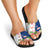 Turks and Caicos Islands Slide Sandals with Flamingos Floral Pattern and National Crest Design - Wonder Print Shop