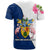 Turks and Caicos Islands T Shirt with Flamingos Floral Pattern and National Crest Design - Wonder Print Shop