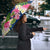 Turks and Caicos Islands Umbrella with Flamingos Floral Pattern and National Crest Design - Wonder Print Shop