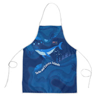 Turks and Caicos Islands Apron with Blue Ocean Whale and Coral Reef Design - Wonder Print Shop