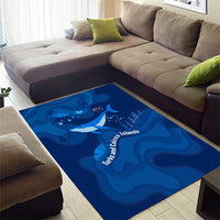Turks and Caicos Islands Area Rug with Blue Ocean Whale and Coral Reef Design - Wonder Print Shop